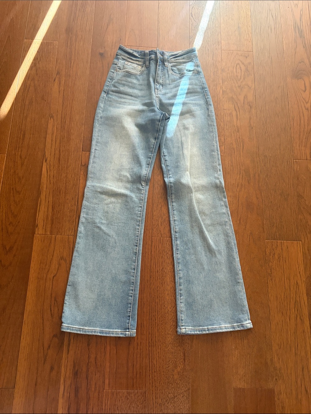 High-Rise Light Blue Women's Flared Jeans